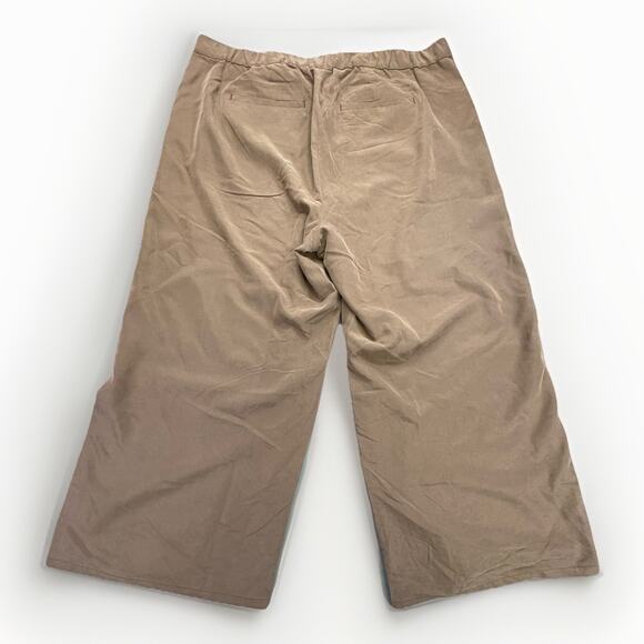 J. Jill Modal Wide Leg Cropped Pants Women’s XL Brown Blend Office Casual - Picture 2 of 11